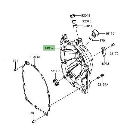 Carter d'embrayage Kawasaki Z900 (2017-2019) | Réf. : 140320673