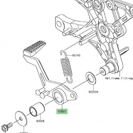 Pédale de frein Kawasaki Z900 (2017-2024) | Réf. 430010749