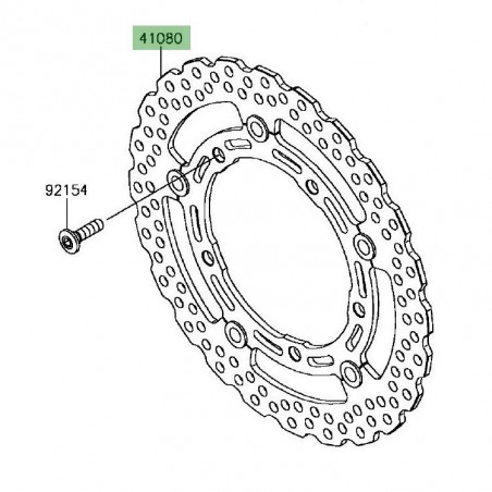 Disque de frein avant Kawasaki Z900 (2017-2019) | Réf. 41080067611I