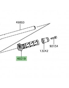 Poignée caoutchouc droite Kawasaki Z900 (2017-2019) | Moto Shop 35