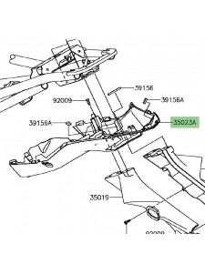 Passage de roue arrière Kawasaki Z900 (2017-2024) | Réf. 350230474