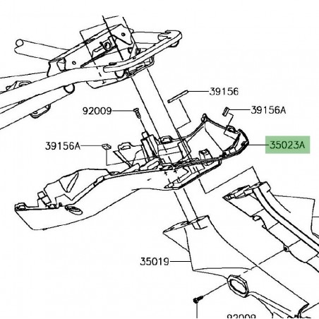 Passage de roue arrière Kawasaki Z900 (2017-2024) | Réf. 350230474
