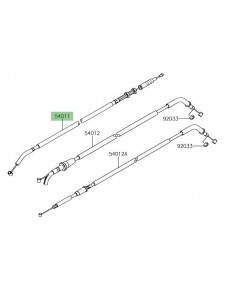 Câble embrayage Kawasaki Versys-X 300 (2017-2018) | Réf. 540110622