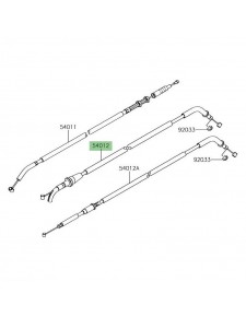 Câble ouverture des gaz Kawasaki Versys-X 300 (2017-2018) | Réf. 540120650