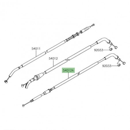 Câble fermeture des gaz Kawasaki Versys-X 300 (2017-2018) | Réf. 540120651