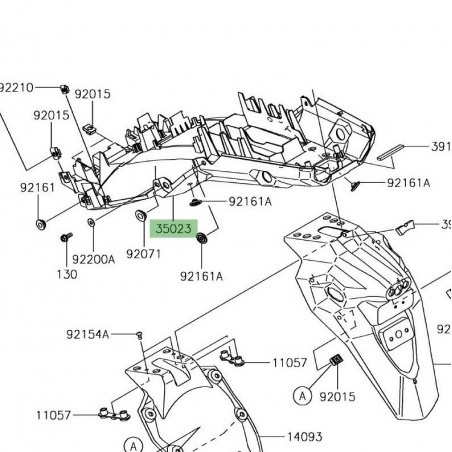 Passage de roue arrière Kawasaki Versys-X 300 (2017-2018) | Réf. 350230427