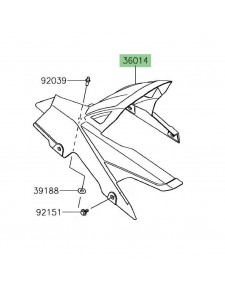 Garde-boue arrière Kawasaki Versys-X 300 (2017-2018) | Réf. 360140569