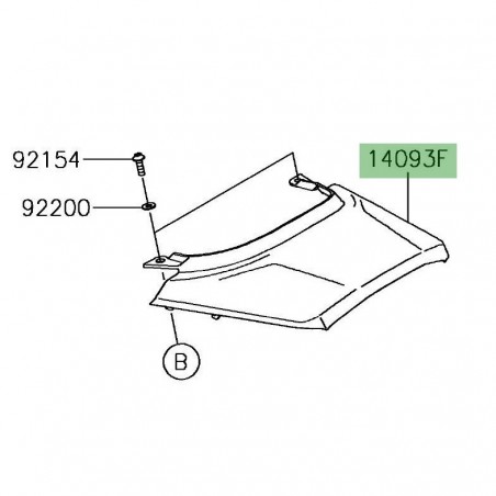 Carénage coque arrière selle Kawasaki Versys-X 300 (2017-2018) | Réf. 140930556