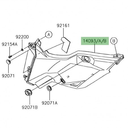 Habillage boucle arrière gauche Kawasaki Versys-X 300 (2017-2018) | Moto Shop 35