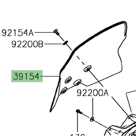 Saute-vent Kawasaki Versys-X 300 (2017-2018) | Réf. 391540358