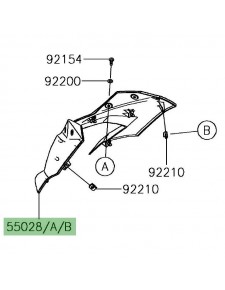 Tête de fourche peinte Kawasaki Versys-X 300 (2017-2018) | Moto Shop 35