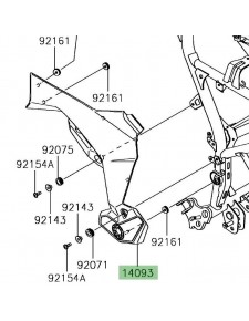 Cache pivot gauche Kawasaki Versys-X 300 (2017-2018) | Réf. 140930558