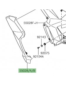 Écope de radiateur gauche Kawasaki Versys-X 300 (2017-2018) | Moto Shop 35