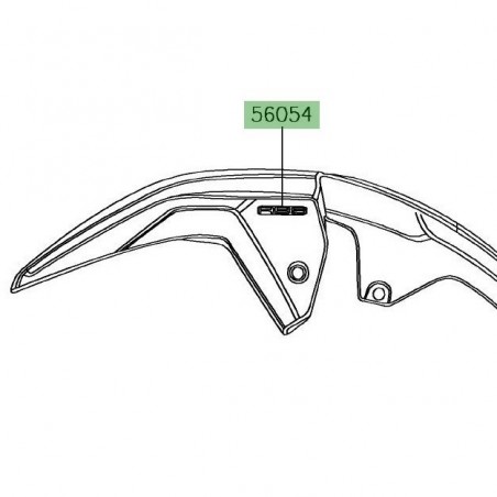 Autocollant "ABS" garde-boue avant Kawasaki Versys-X 300 (2017-2018) | Réf. 560541586