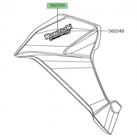 Autocollant "Kawasaki" carénage Kawasaki Versys-X 300 (2017-2018) | Moto Shop 35