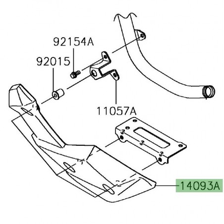 Sabot moteur gauche Kawasaki Versys-X 300 (2017-2018) | Réf. 140930549