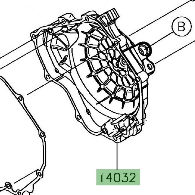 Carter d'embrayage Kawasaki Versys-X 300 (2017-2018) | Réf. 140320633