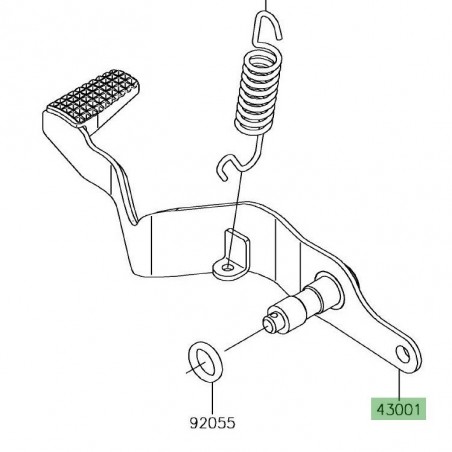 Pédale de frein Kawasaki Versys-X 300 (2017-2018) | Réf. 430010750