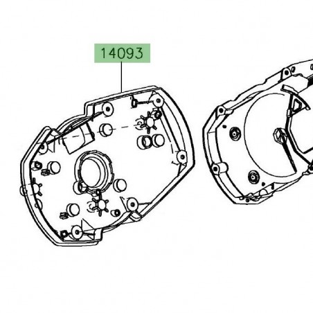 Dessous de compteur Kawasaki Versys-X 300 (2017-2018) | Réf. 140930513