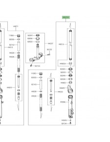 Fourche complète Kawasaki Versys-X 300 (2017-2018)
