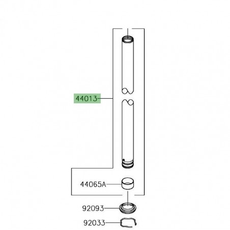 Tube de fourche Kawasaki Versys-X 300 (2017-2018) | Réf. 440130305