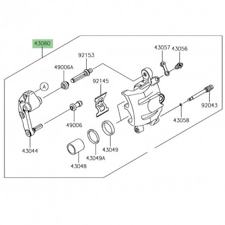 Étrier de frein avant Kawasaki Versys-X 300 (2017-2018) | Réf. 430800180DJ