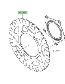 Disque de frein avant Kawasaki Versys-X 300 (2017-2018) | Réf. 41080067011H