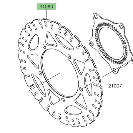 Disque de frein avant Kawasaki Versys-X 300 (2017-2018) | Réf. 41080067011H