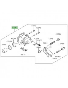 Étrier de frein arrière Kawasaki Versys-X 300 (2017-2018) | Réf. 430800126DJ