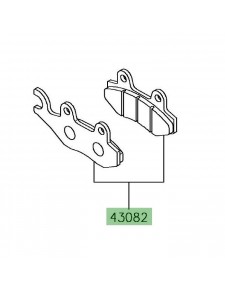 Plaquettes frein arrière Kawasaki Versys-X 300 (2017-2018) | Réf. 430820172