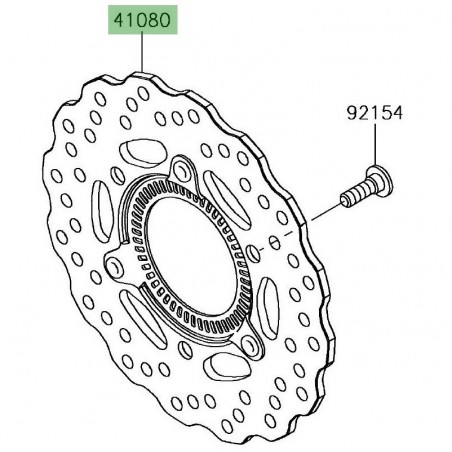 Disque de frein arrière Kawasaki Versys-X 300 (2017-2018) | Réf. 41080067111H