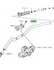 Guidon Kawasaki Versys-X 300 (2017-2018) | Réf. 46003069618R