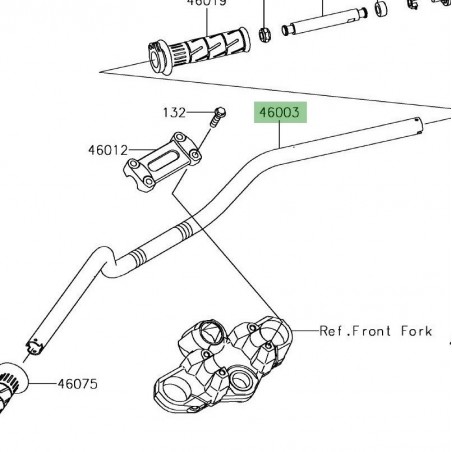 Guidon Kawasaki Versys-X 300 (2017-2018) | Réf. 46003069618R