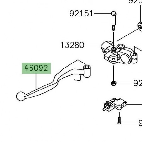 Levier d'embrayage Kawasaki Versys-X 300 (2017-2018) | Réf. 460920571