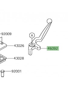 Levier de frein Kawasaki Versys-X 300 (2017-2018) | Réf. 460921203