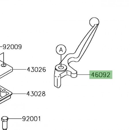 Levier de frein Kawasaki Versys-X 300 (2017-2018) | Réf. 460921203