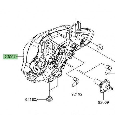 Optique avant Kawasaki Versys-X 300 (2017-2018) | Réf. 230070207