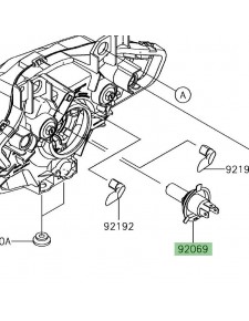 Ampoule H4 optique avant Kawasaki Versys-X 300 (2017-2018) | Réf. 920690050