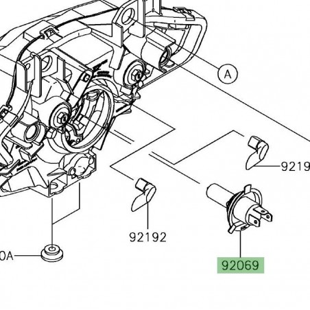 Ampoule H4 optique avant Kawasaki Versys-X 300 (2017-2018) | Réf. 920690050