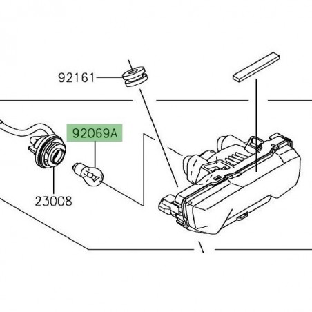 Ampoule feu arrière Kawasaki Versys-X 300 (2017-2018) | Réf. 920691084