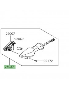 Clignotant avant gauche Kawasaki Versys-X 300 (2017-2018) | Réf. 230370330