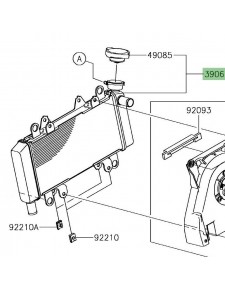 Radiateur Kawasaki Versys-X 300 (2017-2018) | Réf. 390610735