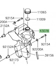 Vase d’expansion Kawasaki Versys-X 300 (2017-2018) | Réf. 430780587