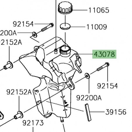Vase d’expansion Kawasaki Versys-X 300 (2017-2018) | Réf. 430780587