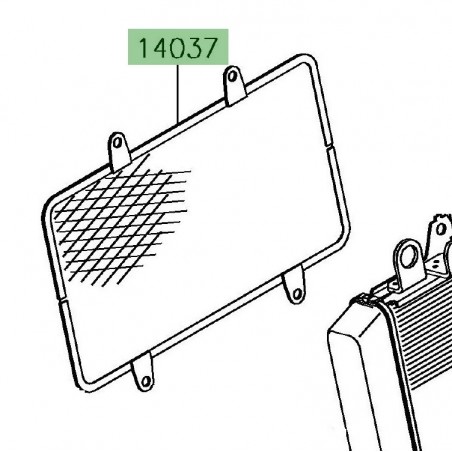 Grille protection radiateur Kawasaki Versys-X 300 (2017-2018) | Réf. 140370781