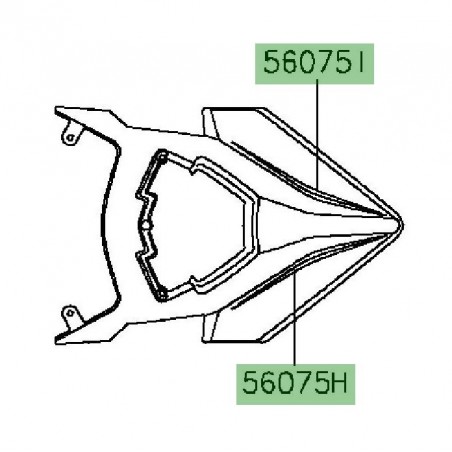 Autocollant coque arrière | Kawasaki Ninja H2 (2015-)