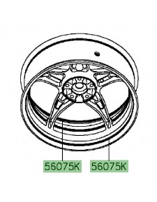 Autocollant jante arrière | Kawasaki Ninja H2 (2015-)