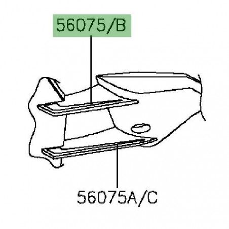 Autocollant sup. ailettes carénage | Kawasaki Ninja H2 (2015-)