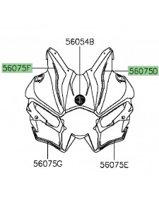 Autocollant sup. tête de fourche | Kawasaki Ninja H2 (2015-)