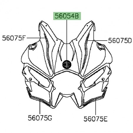 Logo "River mark" tête de fourche | Kawasaki Ninja H2 (2015-)